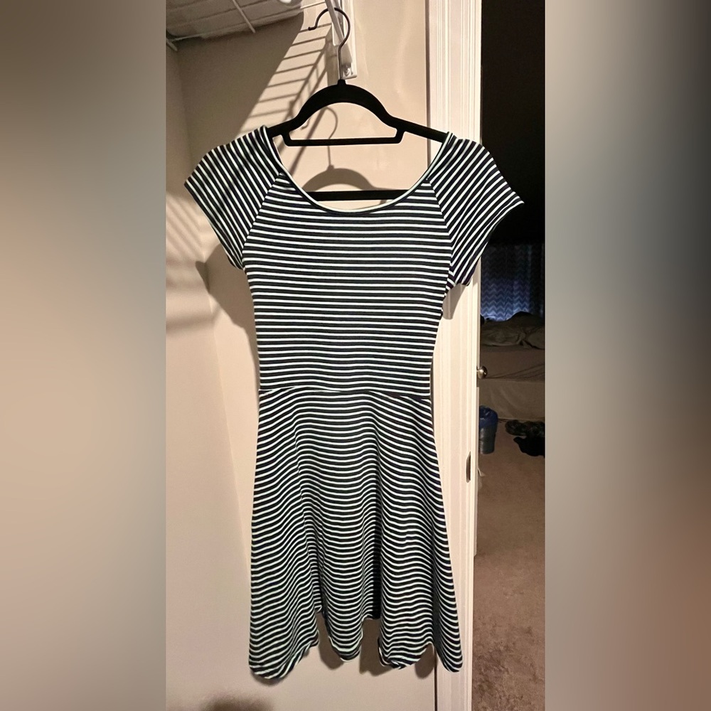Blue Stripped Juniors Dress